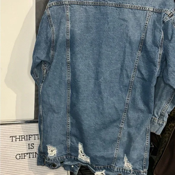 Distressed Denim Jacket - Picture 3 of 9